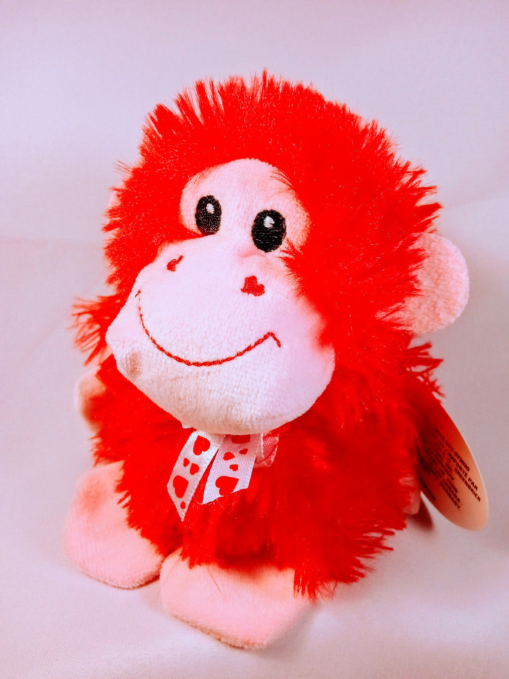 Wise Monkey Plush Doll for Your Baby's Nursery, Cuddly Soft Velvet Heart Accent, Adorable Cheerful Toy