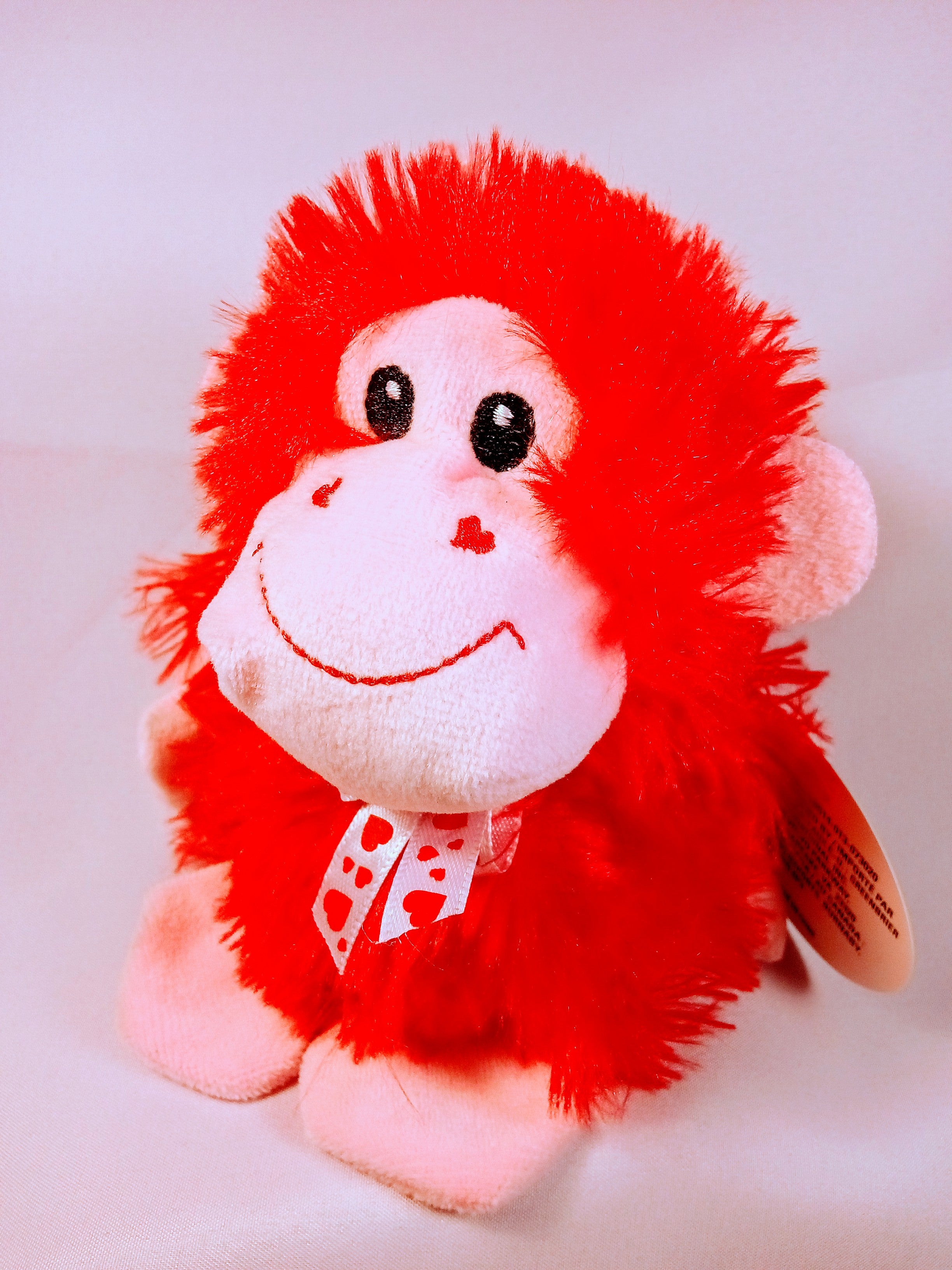 Wise Monkey Plush Doll for Your Baby's Nursery, Cuddly Soft Velvet Heart Accent, Adorable Cheerful Toy