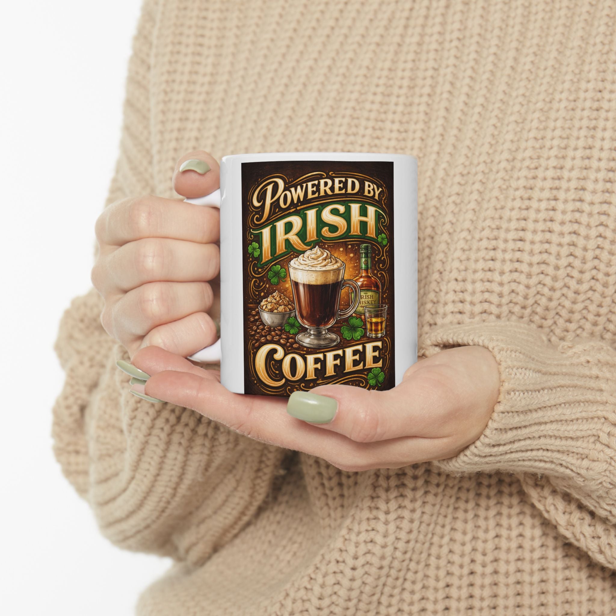 Irish Coffee Mug – Proud Irish Coffee Lover, St. Patrick’s Day Gift.  A Quiet Companion by the Reading Chair
