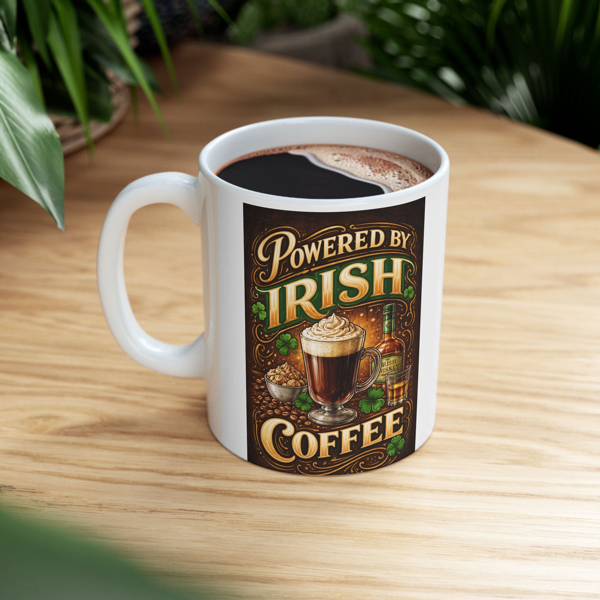 Irish Coffee Mug – Proud Irish Coffee Lover, St. Patrick’s Day Gift.  A Quiet Companion by the Reading Chair