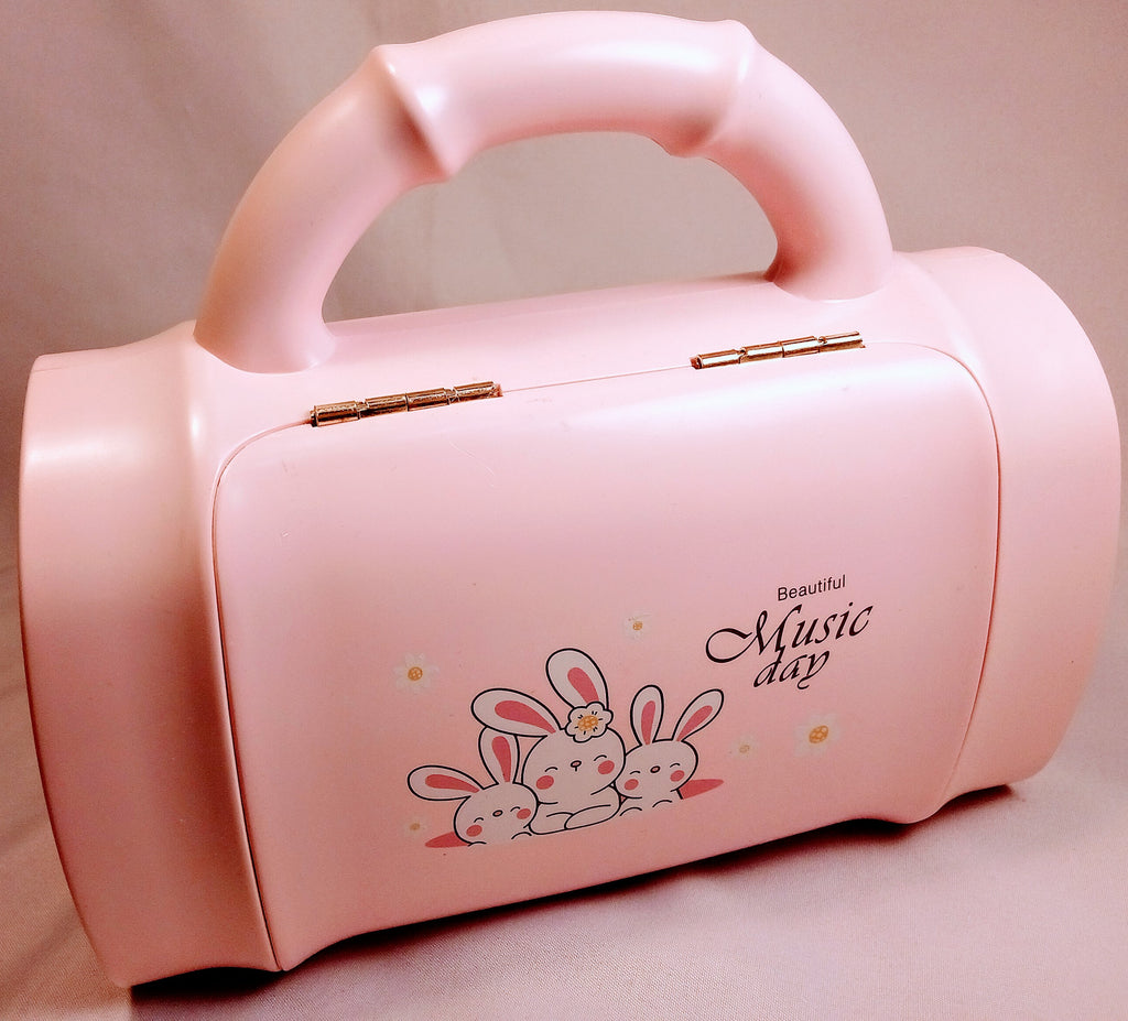 Portable Jewelry Box with Mirror for Music Enthusiasts, Charming Music Box for Music Lovers, Compact Travel Companion with Melodic Surprise