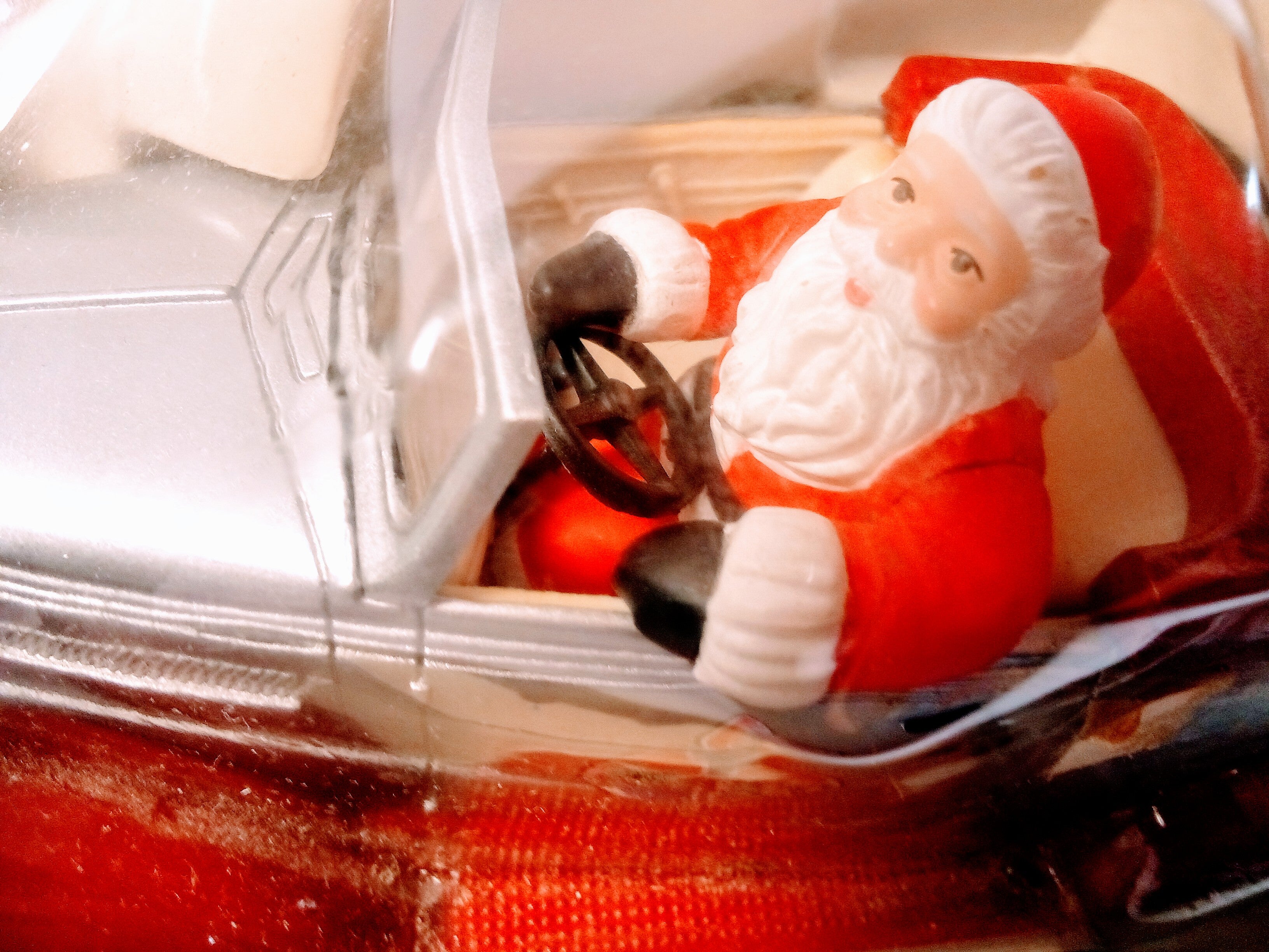 Santa's Chevy Convertible Vintage Ornament for Car Lovers, Handcrafted Chevrolet Collectible 1937 for Car Fanatics, Unique Perfect Gift