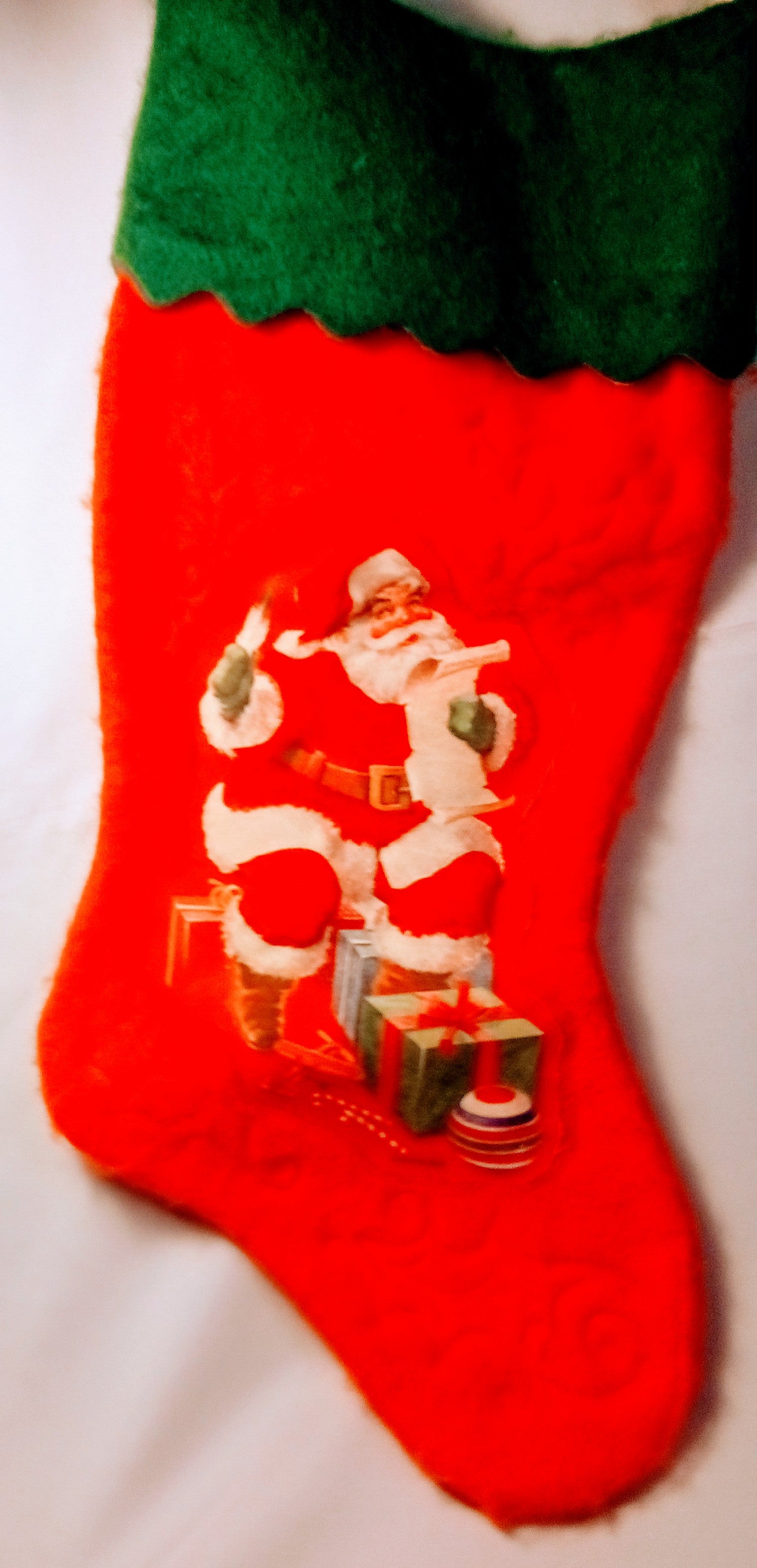 Festive Christmas Stocking and Banner Set, Santa Decor for the Holidays, Santa-Themed Decoration Bundle