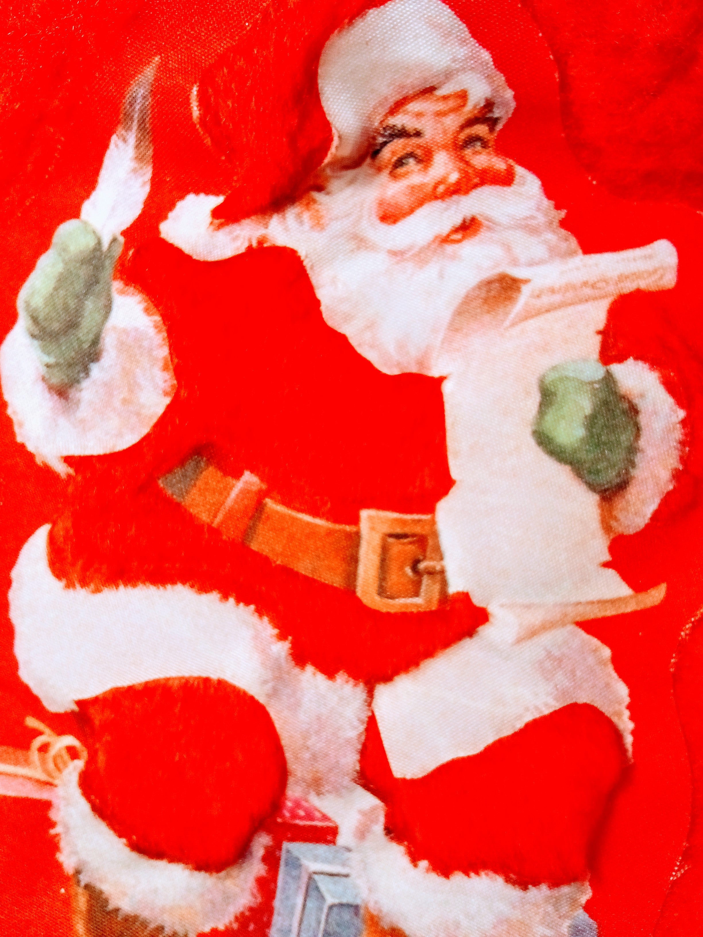 Festive Christmas Stocking and Banner Set, Santa Decor for the Holidays, Santa-Themed Decoration Bundle