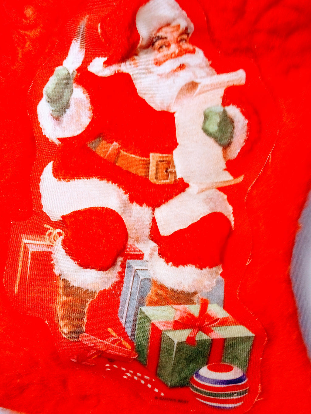 Festive Christmas Stocking and Banner Set, Santa Decor for the Holidays, Santa-Themed Decoration Bundle