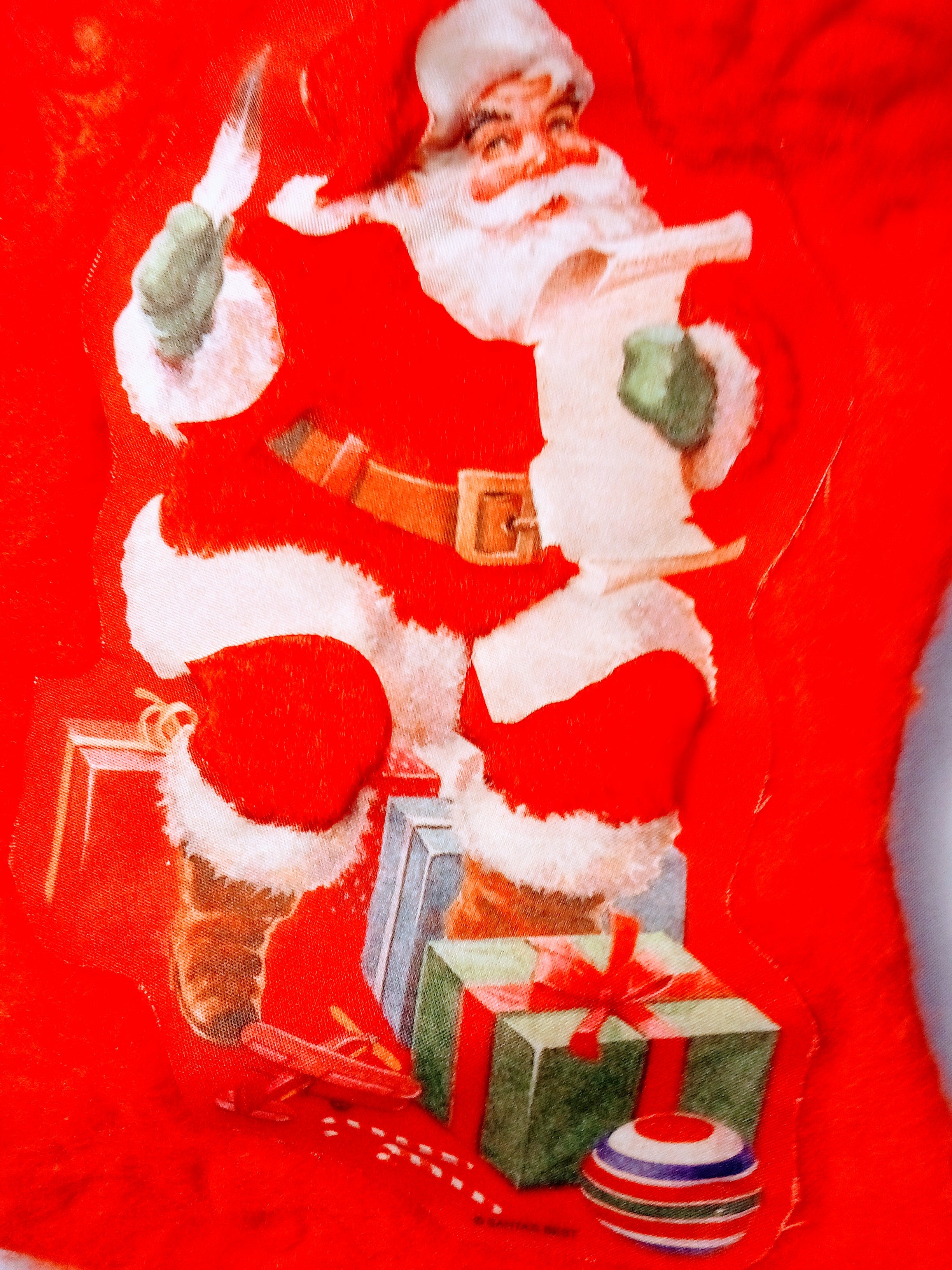 Festive Christmas Stocking and Banner Set, Santa Decor for the Holidays, Santa-Themed Decoration Bundle