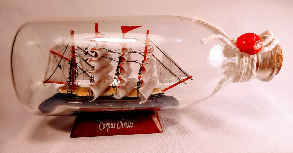 Mini Ship in a Bottle, Nautical Home Decor, Unique Cabin Gift Idea for Sailors, Perfect for Cabin and Beach Lovers