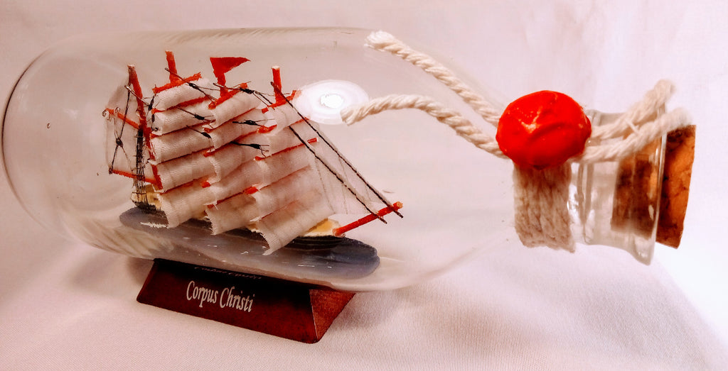 Mini Ship in a Bottle, Nautical Home Decor, Unique Cabin Gift Idea for Sailors, Perfect for Cabin and Beach Lovers