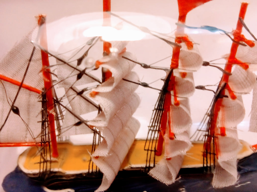 Mini Ship in a Bottle, Nautical Home Decor, Unique Cabin Gift Idea for Sailors, Perfect for Cabin and Beach Lovers