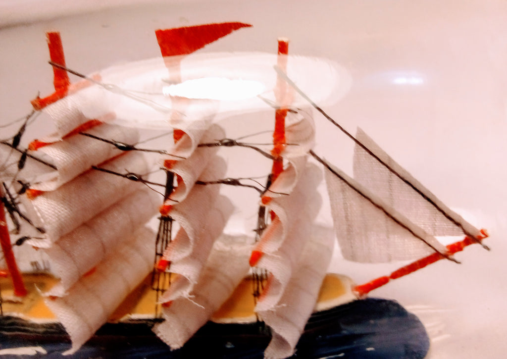 Mini Ship in a Bottle, Nautical Home Decor, Unique Cabin Gift Idea for Sailors, Perfect for Cabin and Beach Lovers