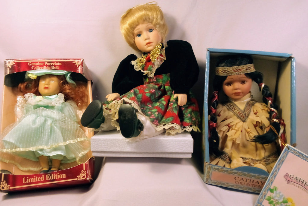Christmas Gift Set of 3: For Doll Lovers, Sweet Little Girl's Delight, AND for Collectors: