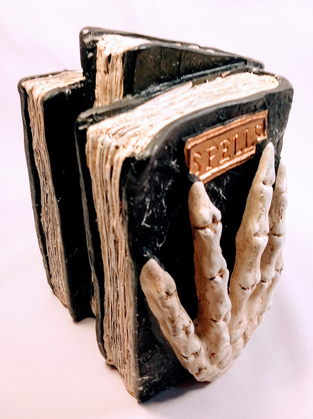 Skeleton Hands Decor for a Spooky Bookish Vibe, Vintage Witch Book Lover's Delight