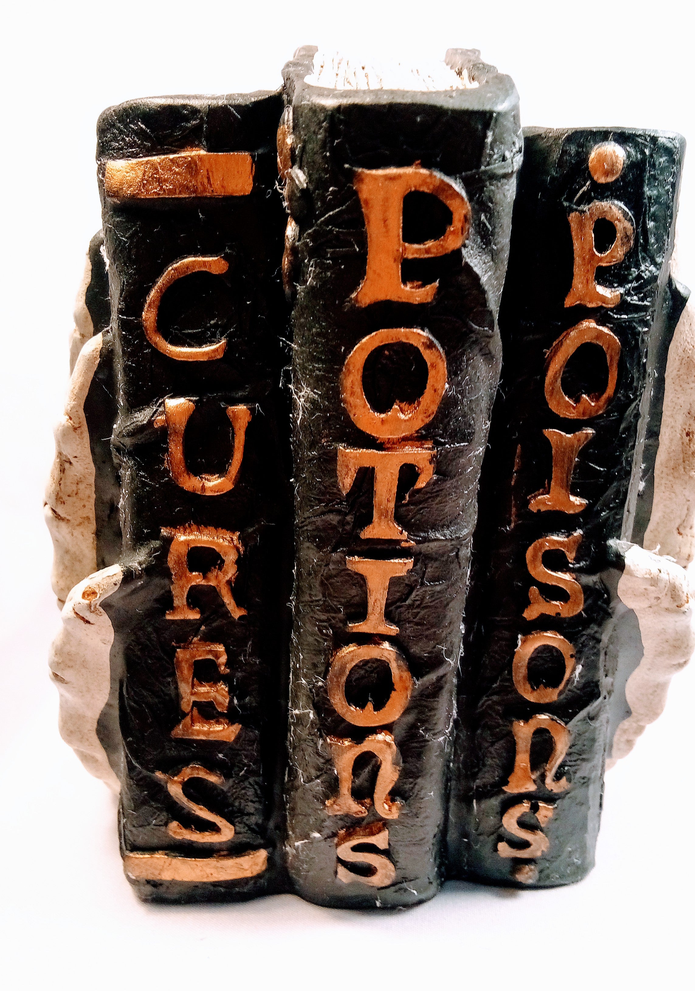 Skeleton Hands Decor for a Spooky Bookish Vibe, Vintage Witch Book Lover's Delight
