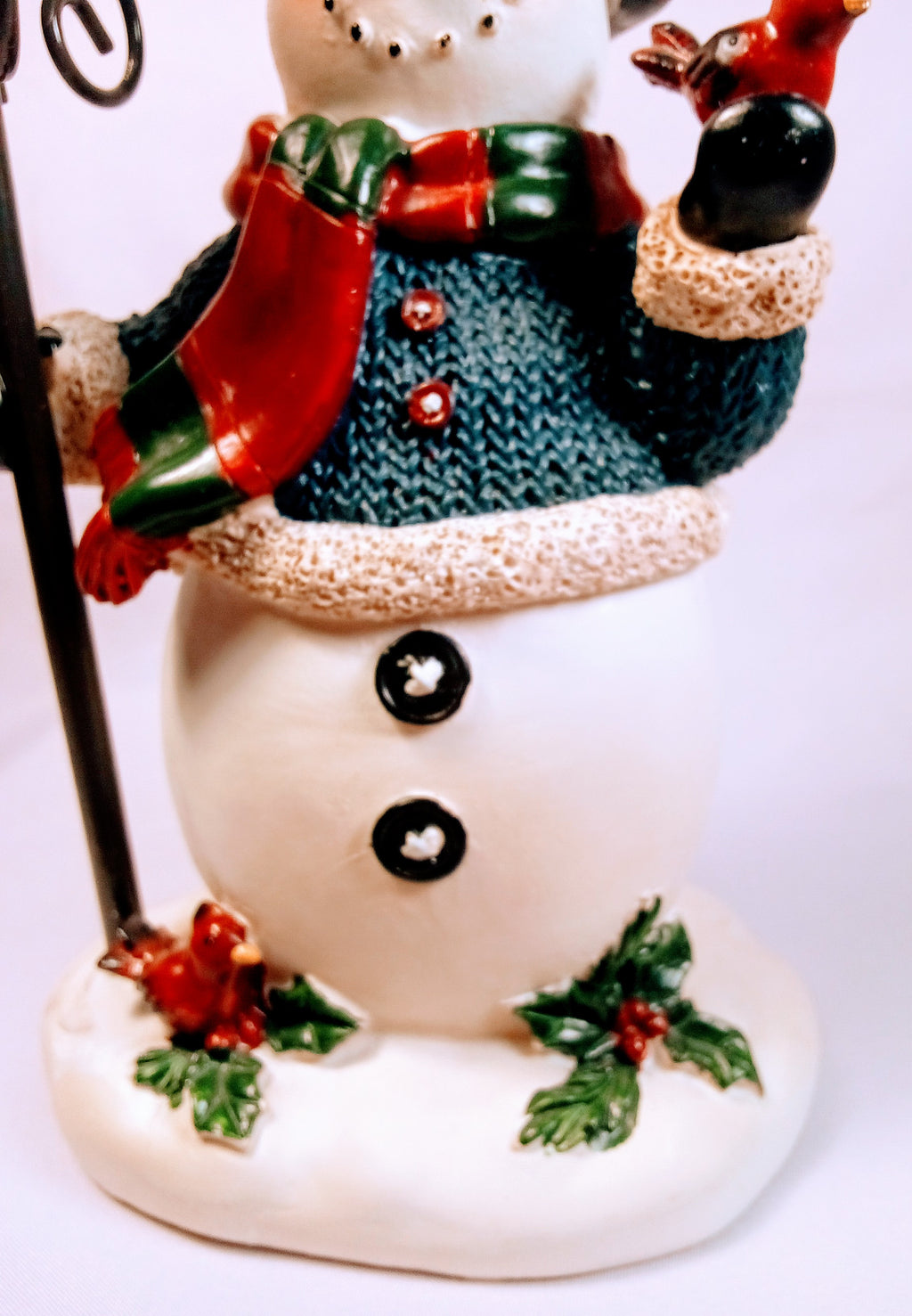 Festive Snowman Candle Holder Decor, Whimsical Christmas Centerpiece, Charming Folk Art, Unique Winter Display -