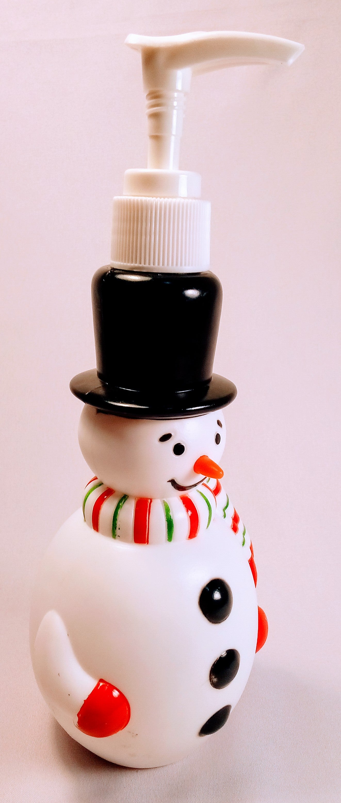 Christmas Snowman Soap, Lotion Dispenser, Festive Cheerful Bathroom Decor for the Holidays