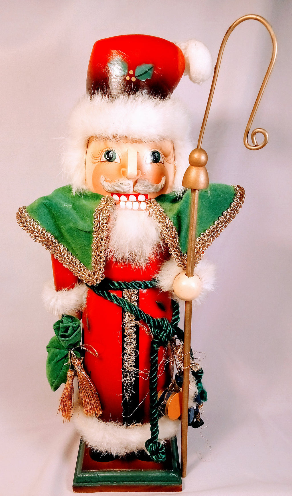 Christmas St. Nicholas Nutcracker, Festive Hand painted Christmas Decoration, Holiday Cheer with Love, Unique Decor Delight