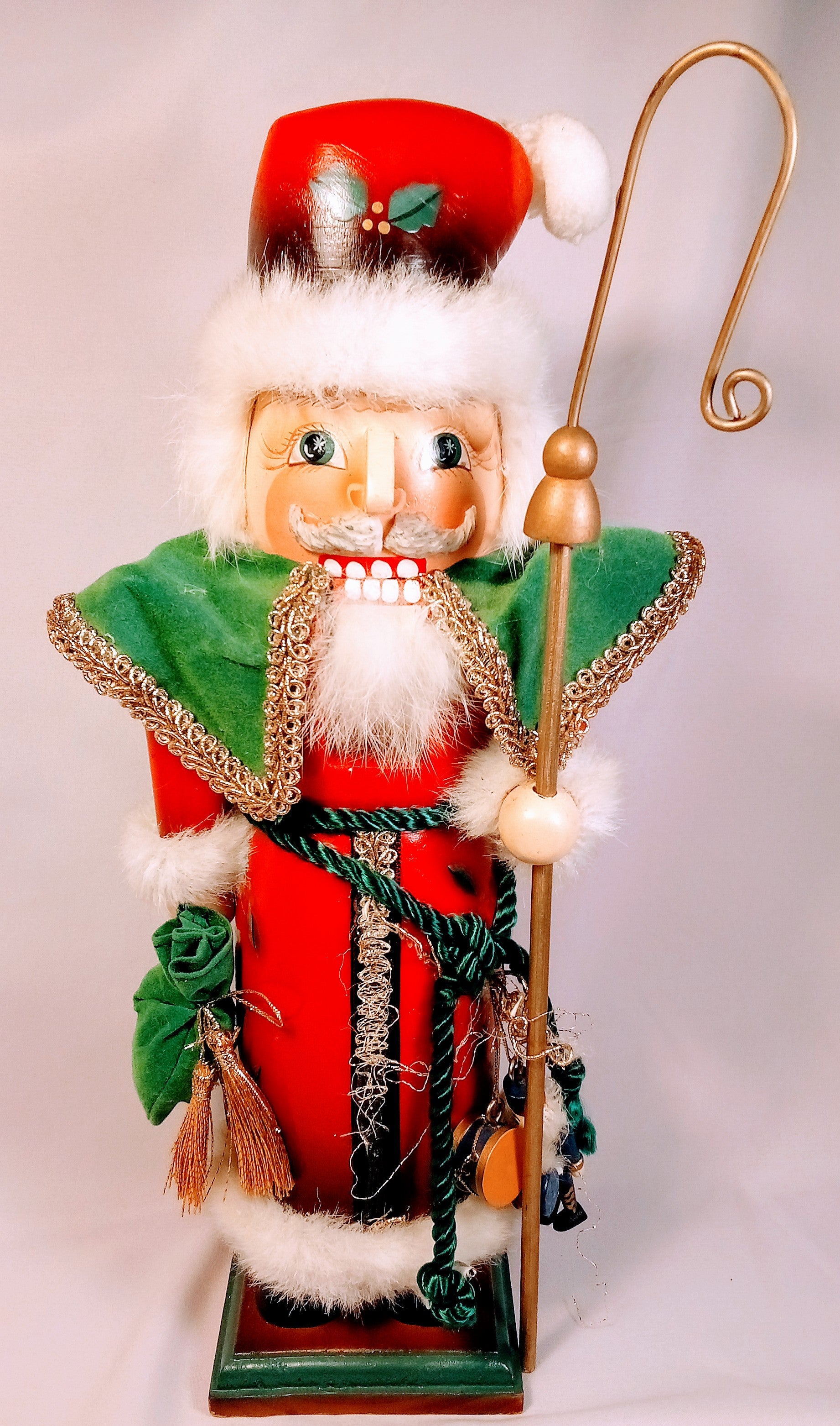 Christmas St. Nicholas Nutcracker, Festive Hand painted Christmas Decoration, Holiday Cheer with Love, Unique Decor Delight