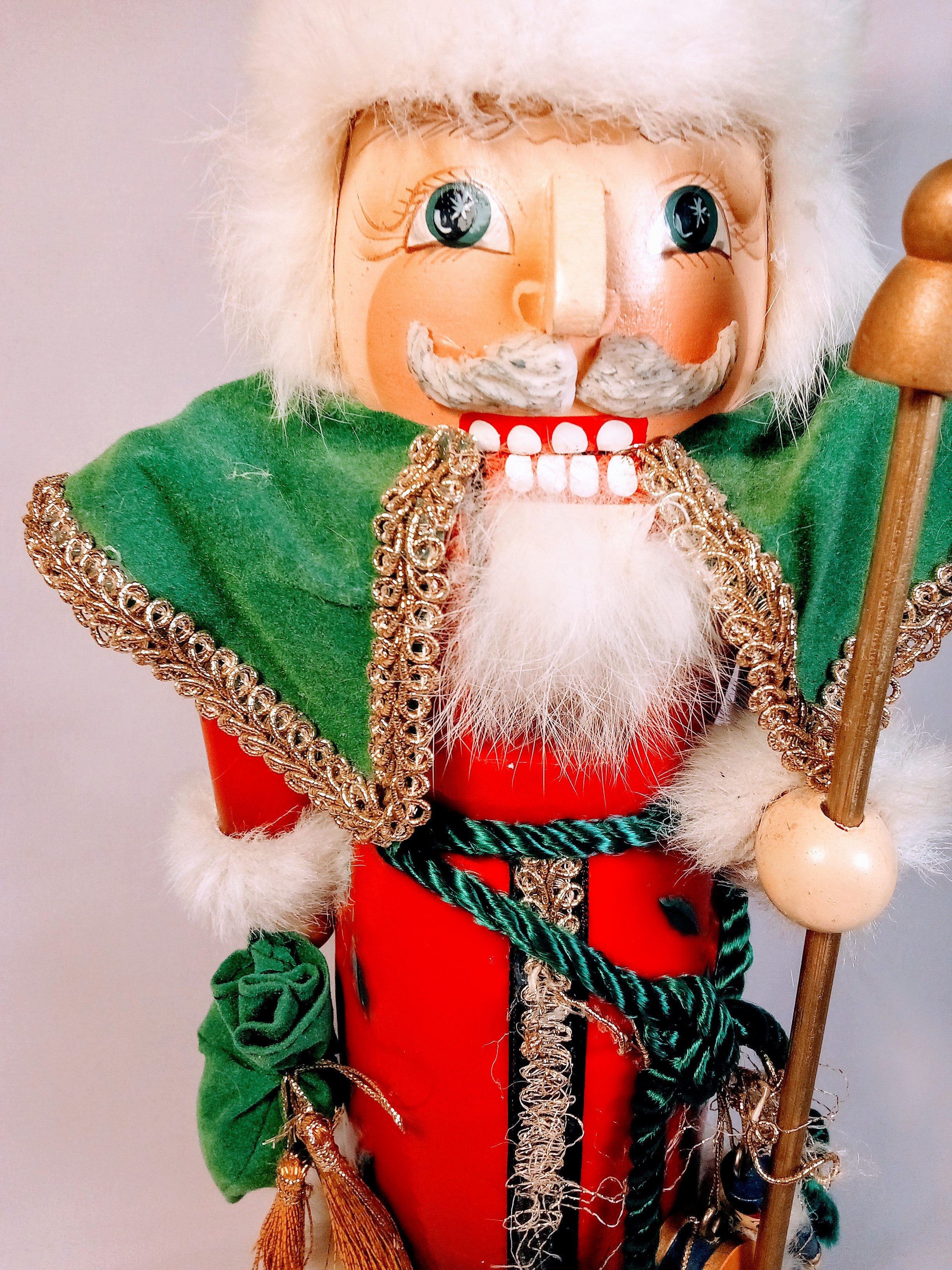 Christmas St. Nicholas Nutcracker, Festive Hand painted Christmas Decoration, Holiday Cheer with Love, Unique Decor Delight