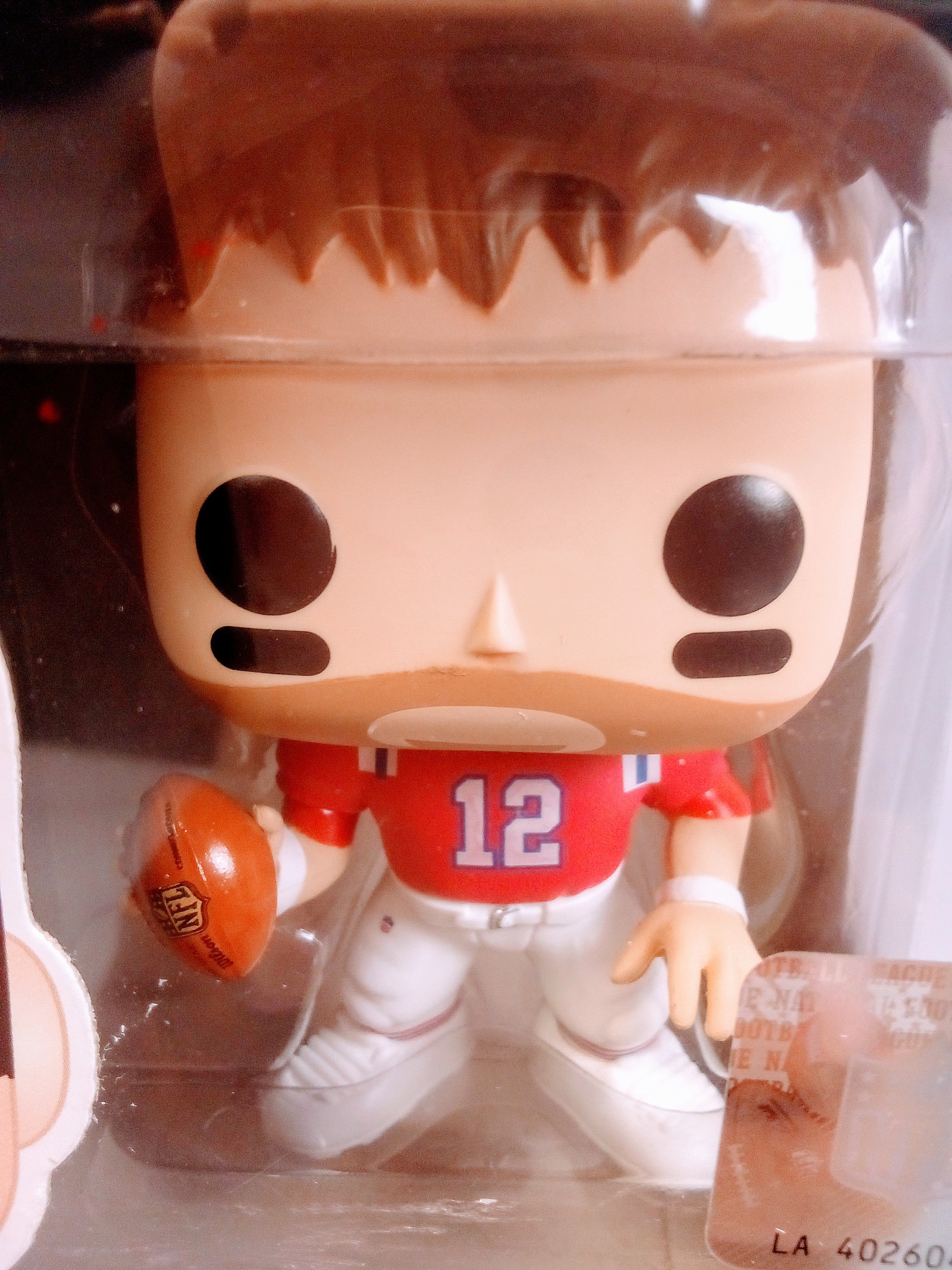 Tom Brady Gift, NFL Patriot Football Helmet in Vinyl Box for Fans, Collectible