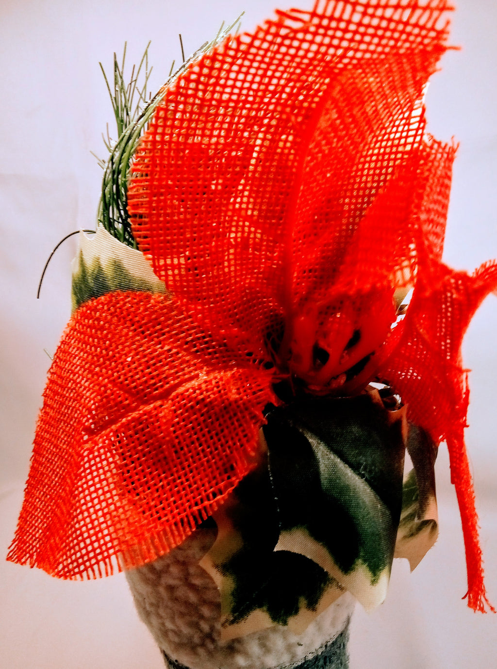 Christmas Boots Planter Checkered, Add a Touch of Magic to Your Home Decor, Rustic Holiday Plant Pot