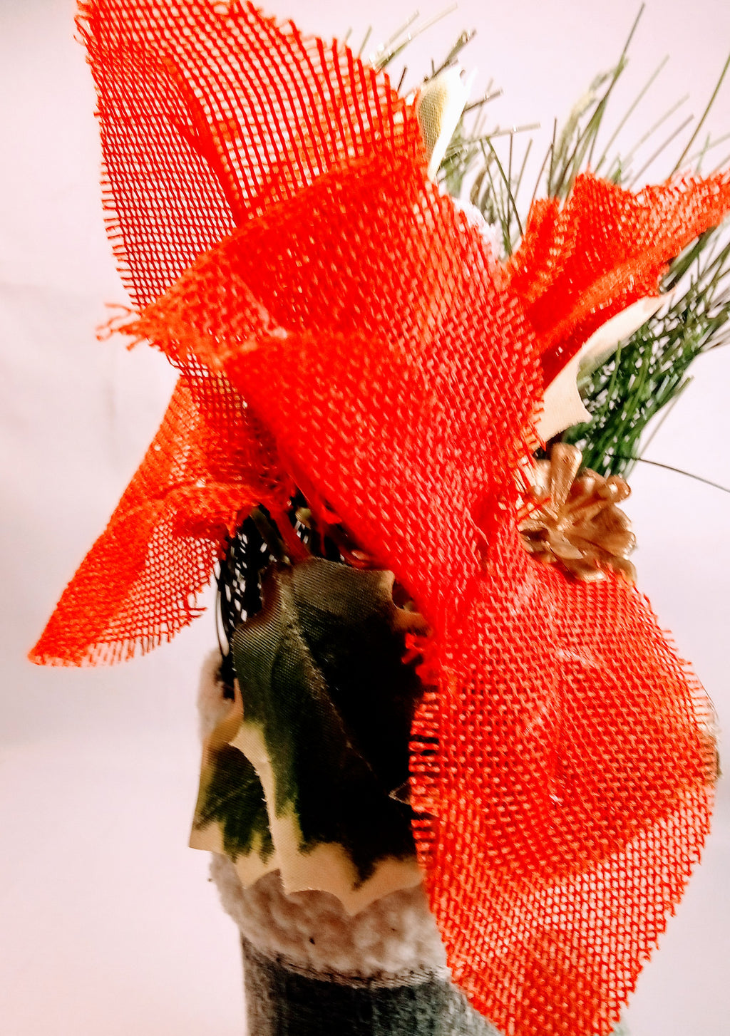 Christmas Boots Planter Checkered, Add a Touch of Magic to Your Home Decor, Rustic Holiday Plant Pot