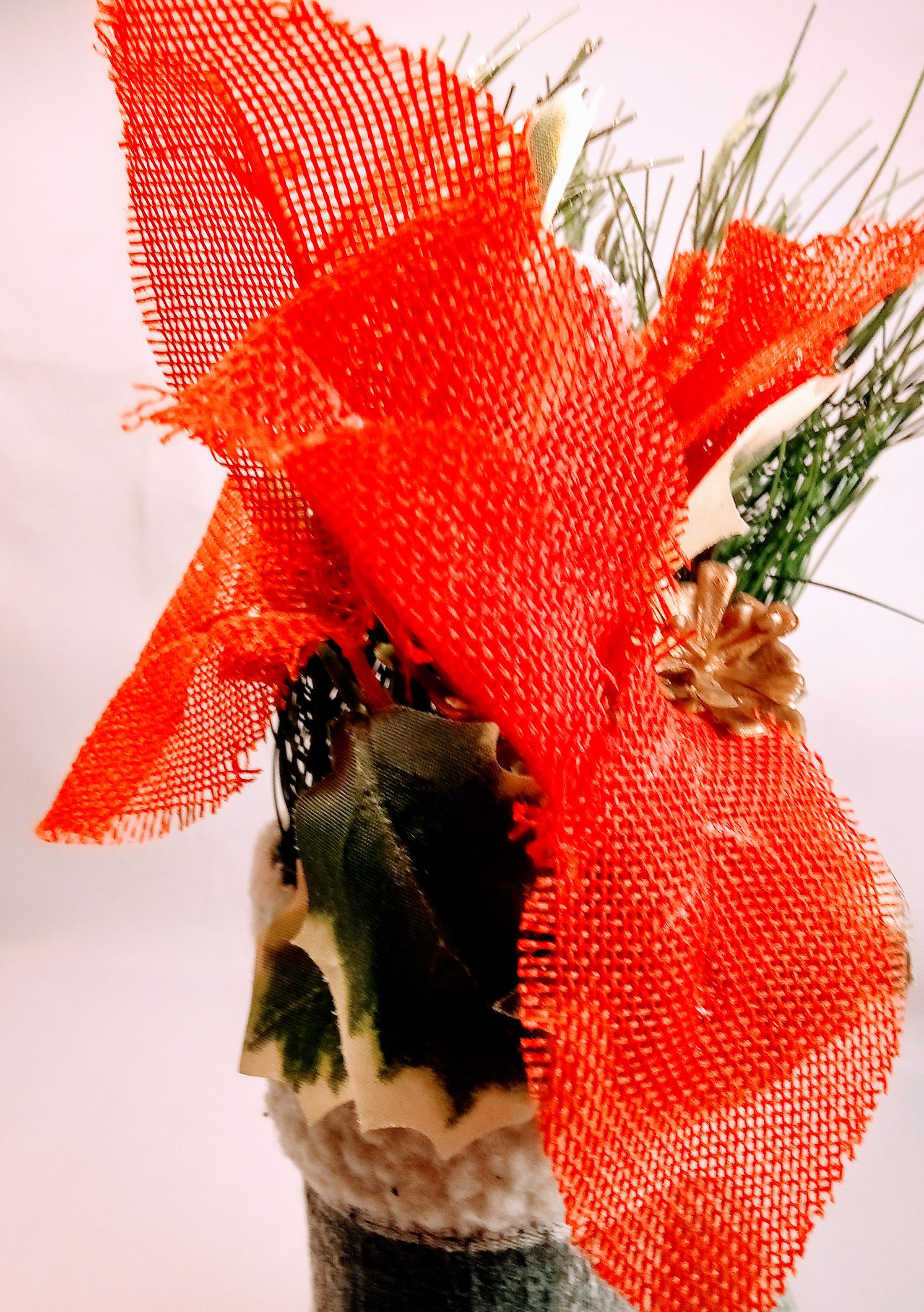 Christmas Boots Planter Checkered, Add a Touch of Magic to Your Home Decor, Rustic Holiday Plant Pot
