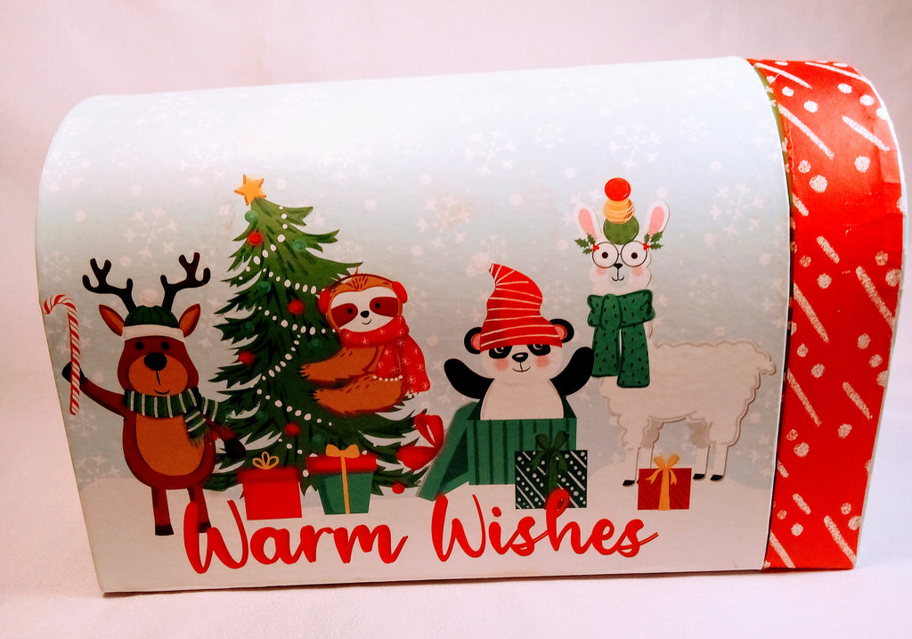 Cheerful Christmas Mailbox, Festive Candy Holder, Merry Outdoor Decoration, Holiday Box Decor Delight, Whimsical Letterbox Storage Charm